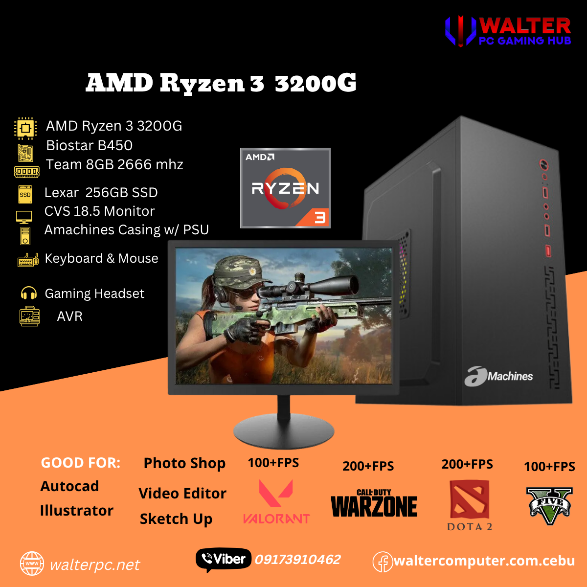 PRE-BUILD PC Package 2 AMD Ryzen 3 3200G