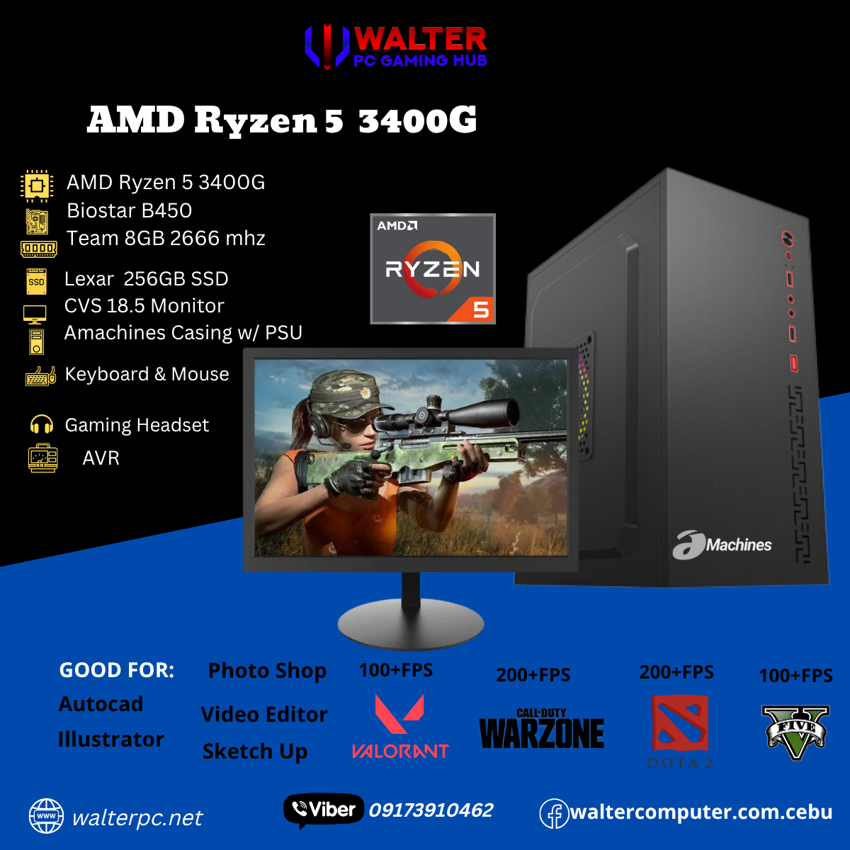 Pre-build PC Package 4 AMD Ryzen 5 Pro 3400G