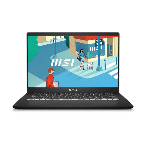 MSI Modern 14 C7M-269PH Laptop (Classic Black) | 14" FHD (1920x1080) IPS | Ryzen 7 7730U | 16GB RAM | 512GB SSD | RX Vega Graphics | Windows 11 Home | MSI Sleeve Bag GP