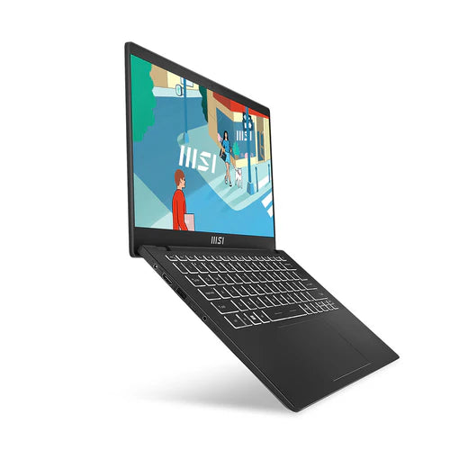 MSI Modern 14 C7M-269PH Laptop (Classic Black) | 14" FHD (1920x1080) IPS | Ryzen 7 7730U | 16GB RAM | 512GB SSD | RX Vega Graphics | Windows 11 Home | MSI Sleeve Bag GP